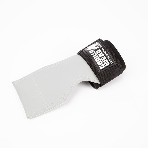Gorilla Wear Lifting Grips black/grey – lifting grip framifrån