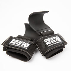 Gorilla Wear Weight Lifting Hooks black/white