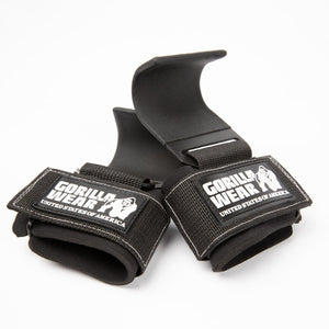 Gorilla Wear Weight Lifting Hooks black/white