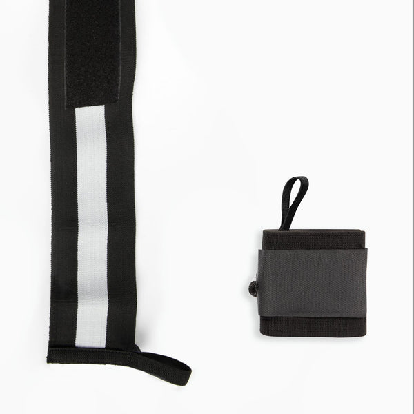 Gorilla Wear Wrist Wraps Ultra Black/White – wrist wrap med förvaringspåse
