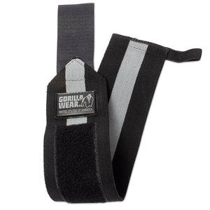 Gorilla Wear Wrist Wraps Ultra Black/Grey – wrist wrap hopvikt