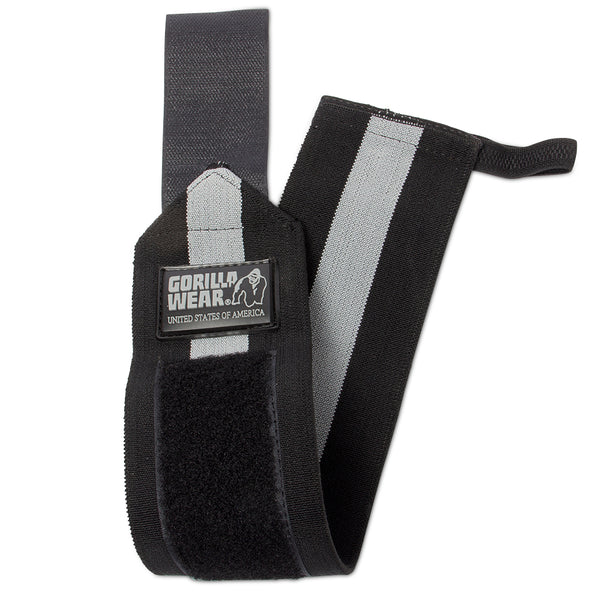 Gorilla Wear Wrist Wraps Ultra Black/Grey – wrist wrap hopvikt