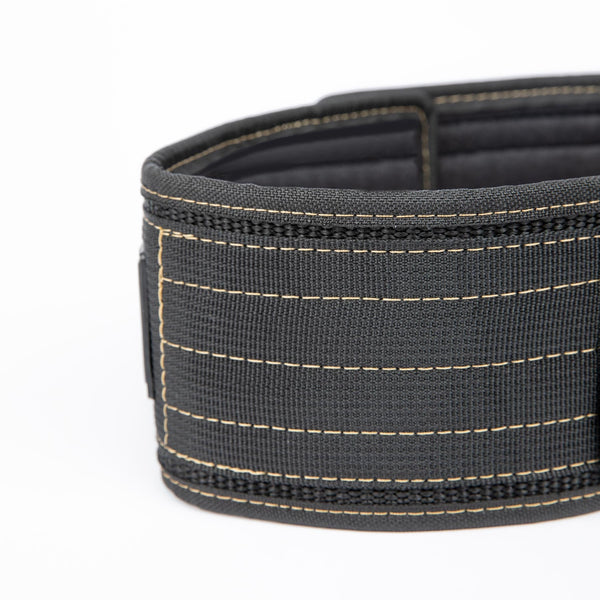 Gorilla Wear 4 Inch Nylon Belt Black/Gold – produkt från sidan