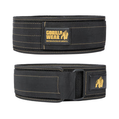 Gorilla Wear 4 Inch Nylon Belt Black/Gold