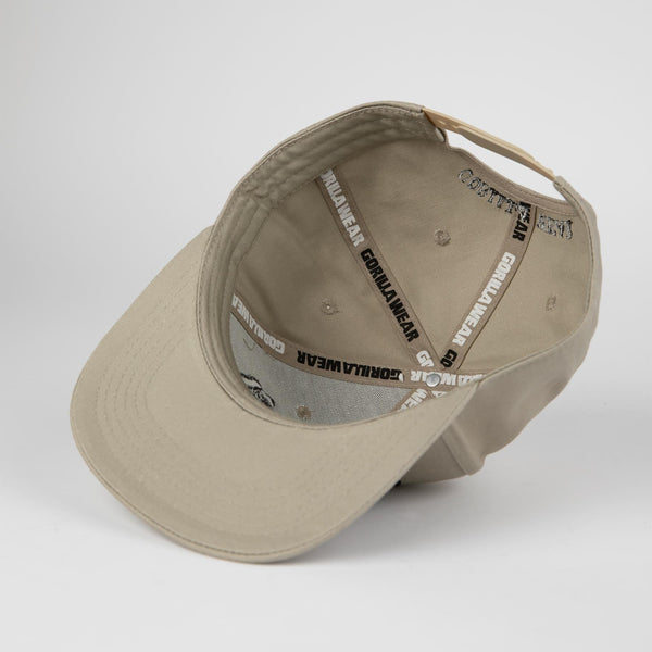 Gorilla Wear Dothan Cap beige – keps sedd från insidan