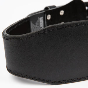 Gorilla Wear 4 Inch Padded Leather Belt Black/Red – närbild av insida och material