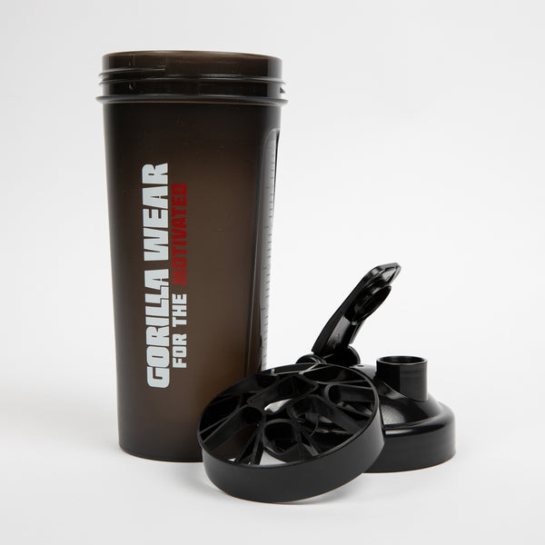 Gorilla Wear Shaker XXL Black 1000 ml – med lockdelar