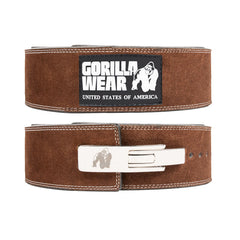 Gorilla Wear 4 Inch Powerlifting Lever Belt Brown