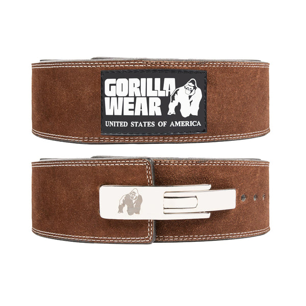 Gorilla Wear 4 Inch Powerlifting Lever Belt Brown