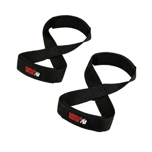Gorilla Wear Figure 8 Lifting Straps Black