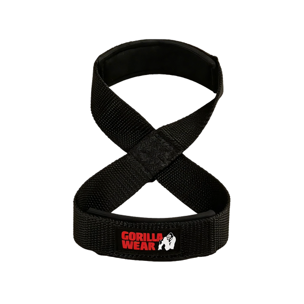 Gorilla Wear Figure 8 Lifting Straps Black – produktöversikt av figure-8 straps