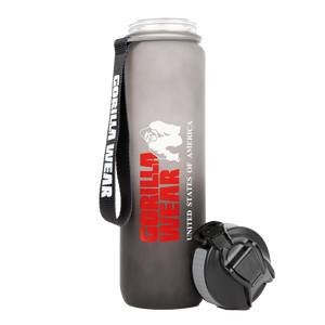 Gorilla Wear Gradient Water Bottle Black/Grey 1000 ml – vattenflaska med lock