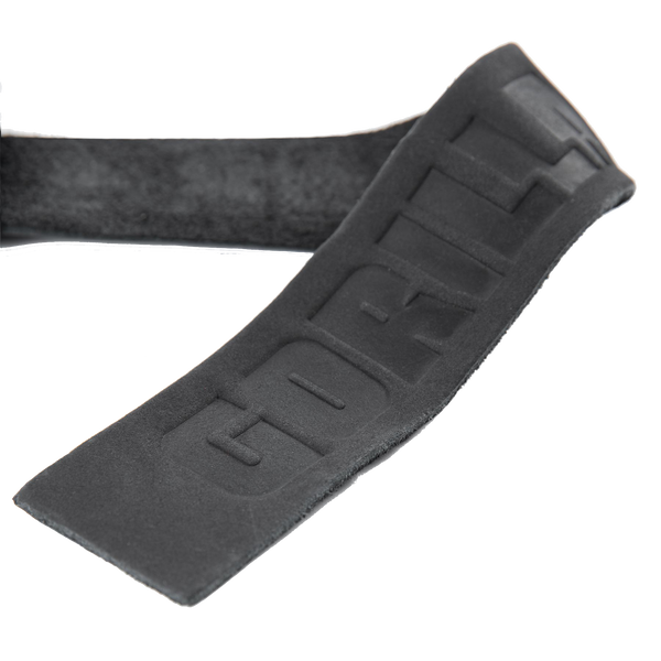 Gorilla Wear Leather Lifting Straps Black – närbild av greppyta på lifting strap