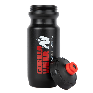Gorilla Wear Sustainable Grip Bottle 500 ml Black – vattenflaska med lock