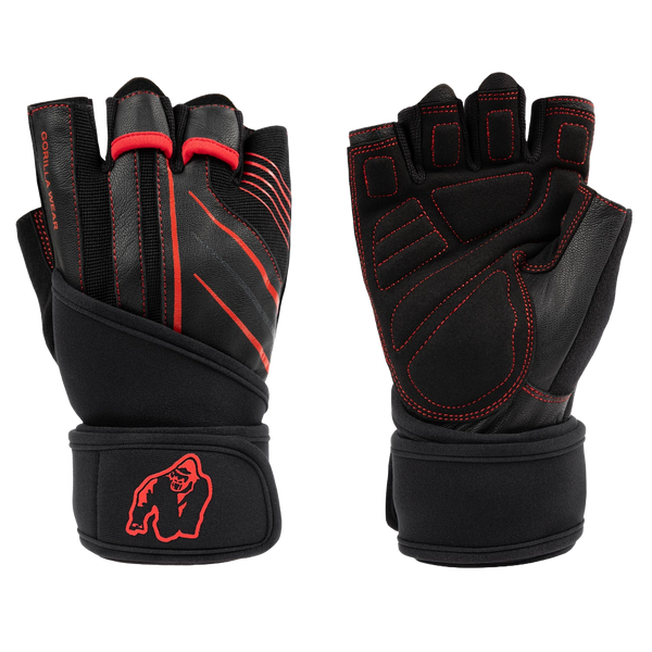 Gorilla Wear Dallas Wrist Wraps Gloves 2.0 Black/Red