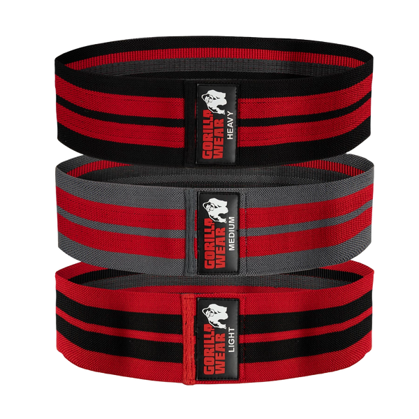 Gorilla Wear Glute Bands 3-Pack black/red/grey