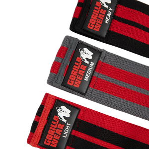 Gorilla Wear Glute Bands 3-Pack black/red/grey – produktset med tre motståndsband