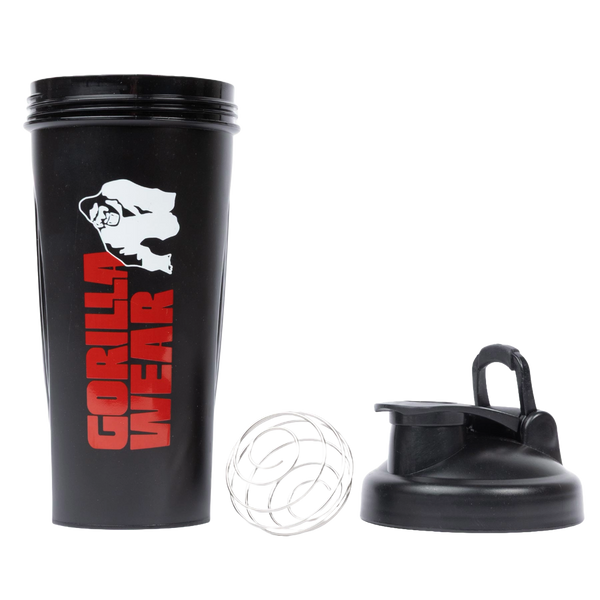 Gorilla Wear Sustainable Shaker Black 600 ml – shaker med vispball och lock