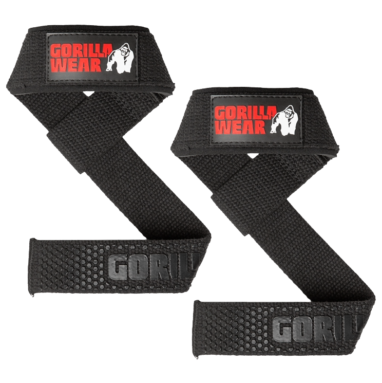 Gorilla Wear Padded Silicone Lifting Straps Black