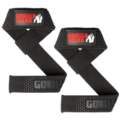 Gorilla Wear Padded Silicone Lifting Straps Black