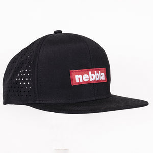 NEBBIA Red Label Snapback Cap Black