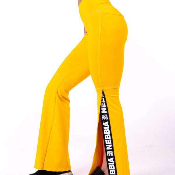 NEBBIA 70’s Fancy Flare Pants Yellow