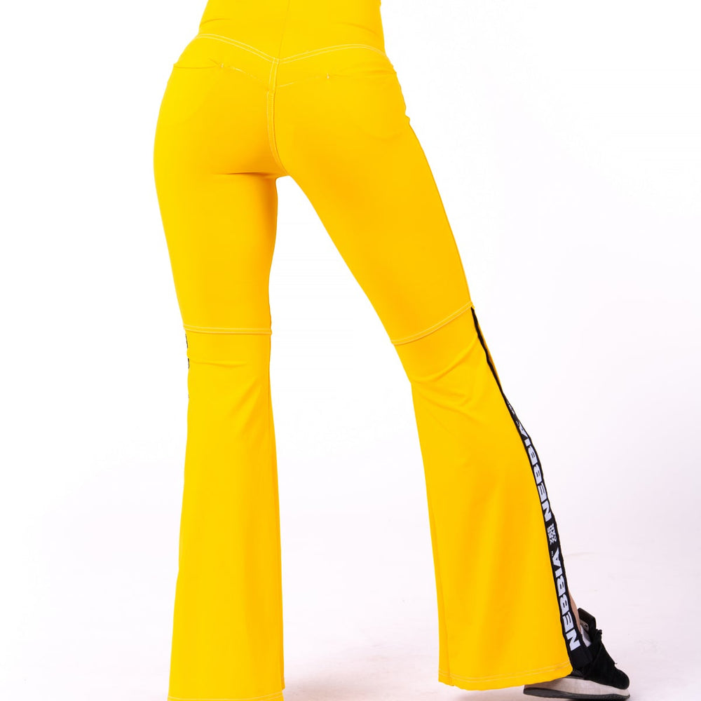 NEBBIA 70’s Fancy Flare Pants Yellow