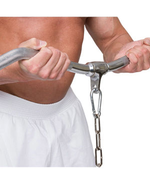 C.P. Sports Biceps/Triceps Curl Grepp roterande – i användning med kabelmaskin