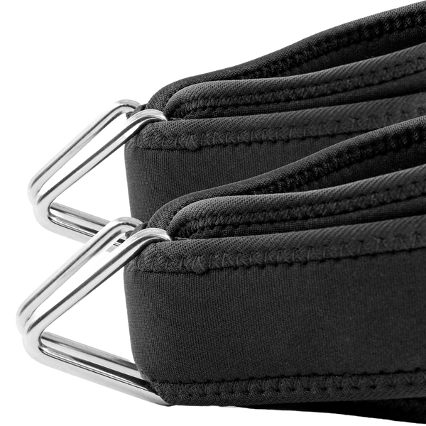 C.P. Sports Wrist & Ankle Strap Premium neon green – närbild av metallringar och sömmar