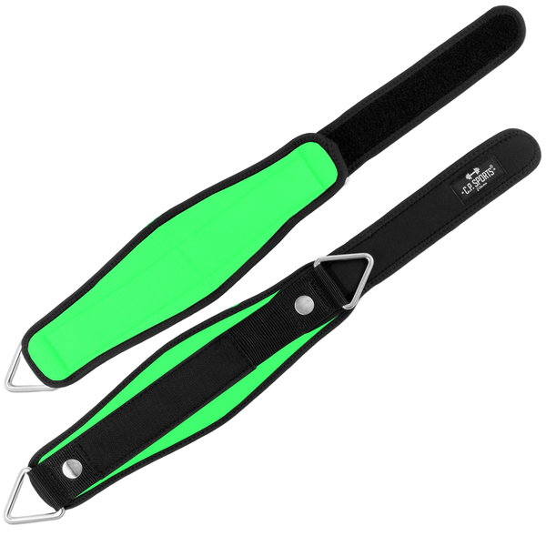 C.P. Sports Wrist & Ankle Strap Premium neon green – öppen produkt med vaddering