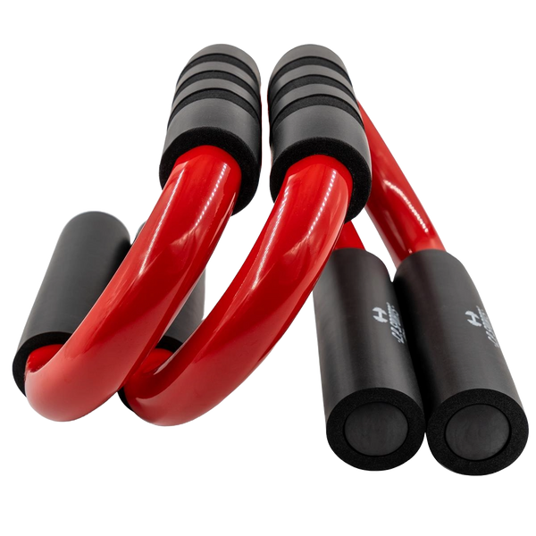 C.P. Sports Push Up Bars Premium black/red – närbild av handtag