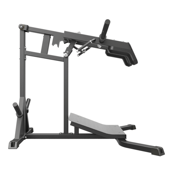 Impulse IFP Leverage Squat/Calf Black – och calf-maskin i trekvartsvy