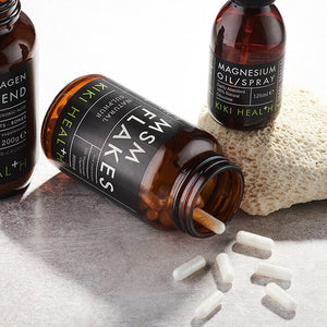 Kiki Health MSM Flakes 100 kapslar – och öppnade flaskor