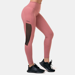 NEBBIA High Waist Mesh Tights old rose