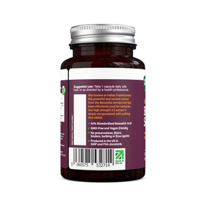 Nature Provides Boswellia Serrata 180 kapslar – baksida av burken