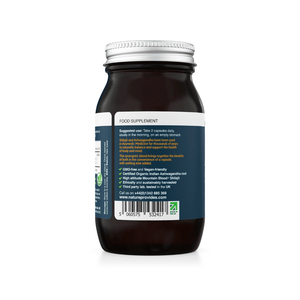 Nature Provides Shilajit & Ashwagandha 90 kapslar – baksida med ingrediensinformation