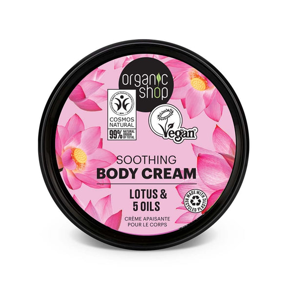 Organic Shop Body Cream Indian Lotus 250 ml – Soothing Body Cream Indian Lotus i burk