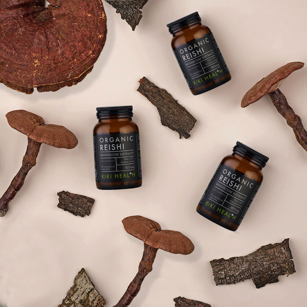 Kiki Health Organic Reishi Extract Mushroom 60 kapslar – miljöbild