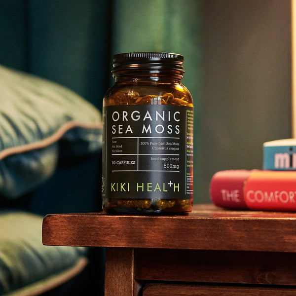 Kiki Health Organic Irish Sea Moss 90 kapslar – burk i miljöbild