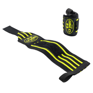 C.P. Sports Wrist Wraps Black/Yellow 30 cm