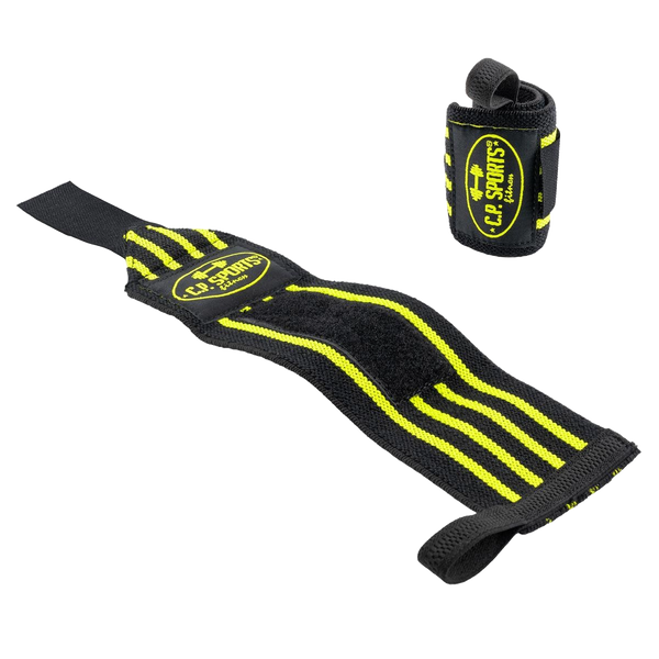 C.P. Sports Wrist Wraps Black/Yellow 30 cm