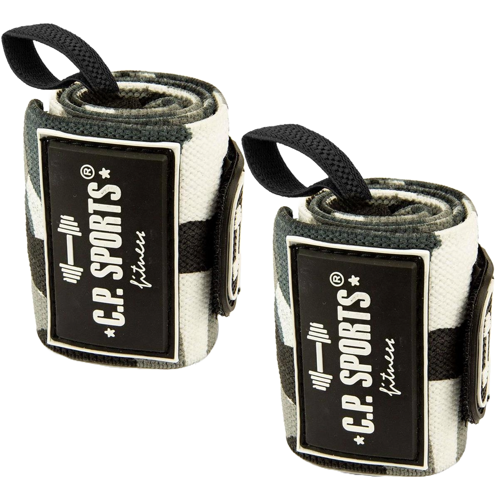 C.P. Sports Strongman Wrist Wraps White Camo 50 cm