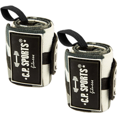 C.P. Sports Strongman Wrist Wraps White Camo 50 cm