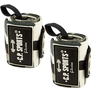 C.P. Sports Strongman Wrist Wraps White Camo 50 cm