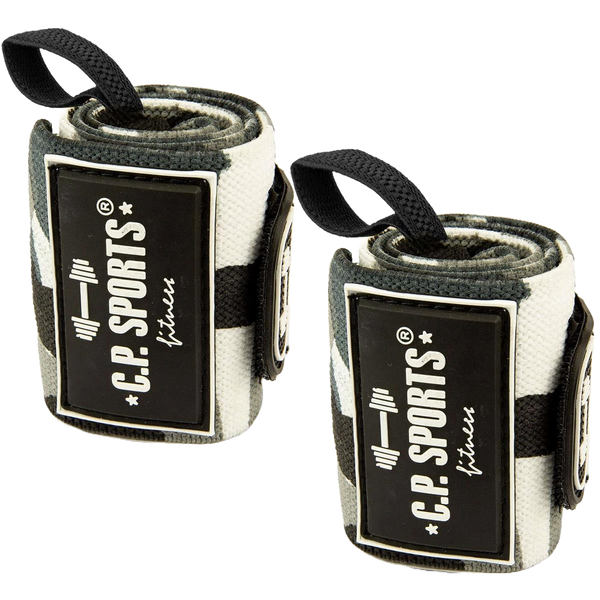 C.P. Sports Strongman Wrist Wraps White Camo 50 cm