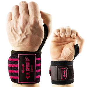C.P. Sports Strongman Wrist Wraps Black Pink 50 cm – produktöversikt