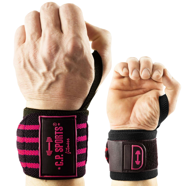 C.P. Sports Strongman Wrist Wraps Black Pink 50 cm – produktöversikt