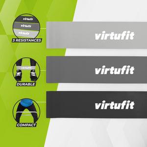 Virtufit Mini Band 3-pack – motståndsnivåer och produktfunktioner