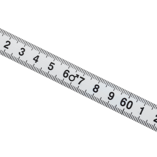 Virtufit Måttband med BMI-skala 150 cm – närbild av måttband