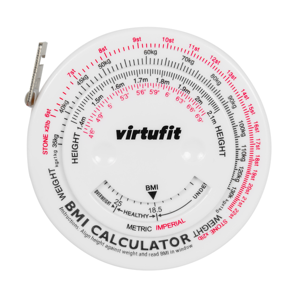 Virtufit Måttband med BMI-skala 150 cm